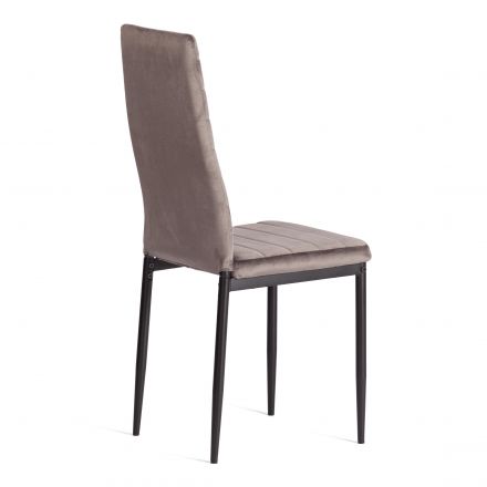 Стул Easy (mod. 24-1) металл, вельвет, 49 х 41 х 98 см, Dark grey (темно-серый) HLR24 / черный