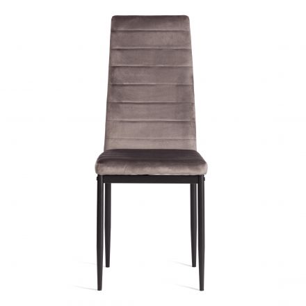Стул Easy (mod. 24-1) металл, вельвет, 49 х 41 х 98 см, Dark grey (темно-серый) HLR24 / черный