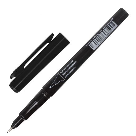 Маркер перманентный BRAUBERG "Super Slim", ЧЕРНЫЙ, тонкий металлический наконечник 0,8 мм, 151632 Маркер перманентный BRAUBERG "Super Slim", ЧЕРНЫЙ, тонкий металлический наконечник 0,8 мм, 151632