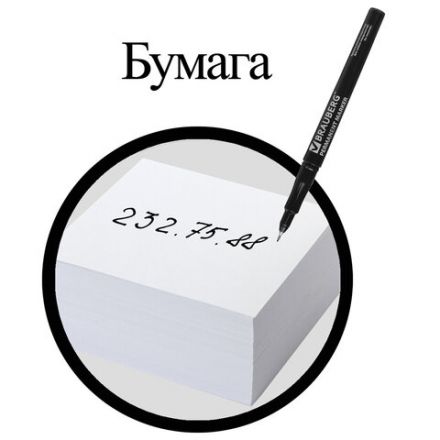 Маркер перманентный BRAUBERG "Super Slim", ЧЕРНЫЙ, тонкий металлический наконечник 0,8 мм, 151632 Маркер перманентный BRAUBERG "Super Slim", ЧЕРНЫЙ, тонкий металлический наконечник 0,8 мм, 151632