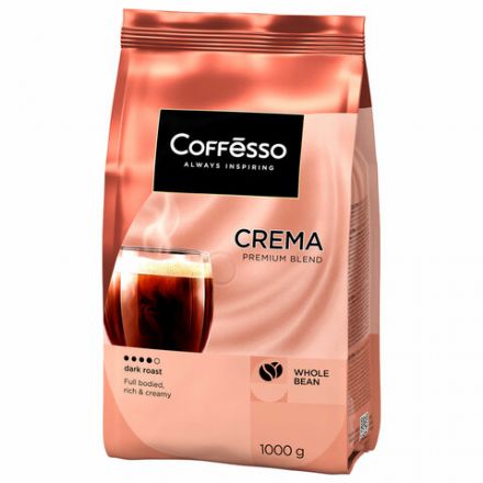 Кофе в зернах COFFESSO "Crema", 1 кг, 102486 Кофе в зернах COFFESSO "Crema", 1 кг, 102486