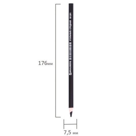 Карандаши (НАБОР 12 штук) угольные BRAUBERG ART CLASSIC, (МЯГКИЙ, СРЕДНИЙ, ТВЕРДЫЙ), 181293 Карандаши (НАБОР 12 штук) угольные BRAUBERG ART CLASSIC, (МЯГКИЙ, СРЕДНИЙ, ТВЕРДЫЙ), 181293