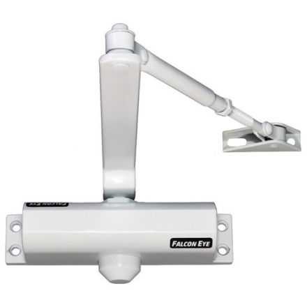 Доводчик FALCON EYE FE-B3W на дверь 45-65 кг, белый, 00-00110297 Доводчик FALCON EYE FE-B3W на дверь 45-65 кг, белый, 00-00110297