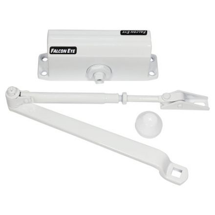 Доводчик FALCON EYE FE-B3W на дверь 45-65 кг, белый, 00-00110297 Доводчик FALCON EYE FE-B3W на дверь 45-65 кг, белый, 00-00110297