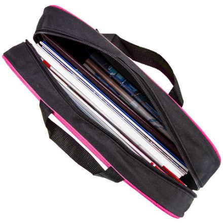 Папка на молнии с ручками STAFF EVERYDAY, А4, ширина 80 мм, полиэстер, розовая, 270743 Папка на молнии с ручками STAFF EVERYDAY, А4, ширина 80 мм, полиэстер, розовая, 270743