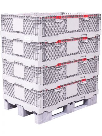 Паллетная рама штабелируемая 1200*800*300 серая c бортиками