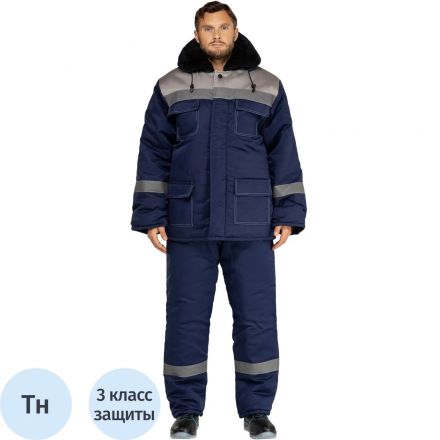 Костюм зим муж (куртка,бр) з35 син/сер 136-140/194-200 (Арсенал-СП)