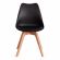 Стул Tetchair TULIP (mod. 73-1) дерево/пластик/экокожа, 47,5x55x80 см, Черный (Black)