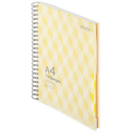 Бизнес-тетрадь А4,150л,кл,плас.спир.Attache Selection SPRING BOOK жел 84232 Бизнес-тетрадь А4,150л,кл,плас.спир.Attache Selection SPRING BOOK жел 84232