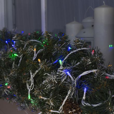 Электрогирлянда Нить 20 м , IP44, 200 LED, мульти, 8 реж, 220 В 3584143 Электрогирлянда Нить 20 м , IP44, 200 LED, мульти, 8 реж, 220 В 3584143