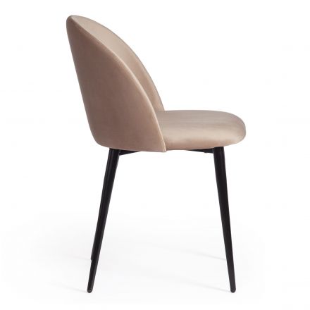 Стул Tetchair MONRO (mod. 710), ткань/металл, 56х51х80 см, высота до сиденья 47 см, бежевый barkhat 5/черный