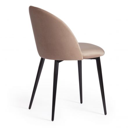 Стул Tetchair MONRO (mod. 710), ткань/металл, 56х51х80 см, высота до сиденья 47 см, бежевый barkhat 5/черный