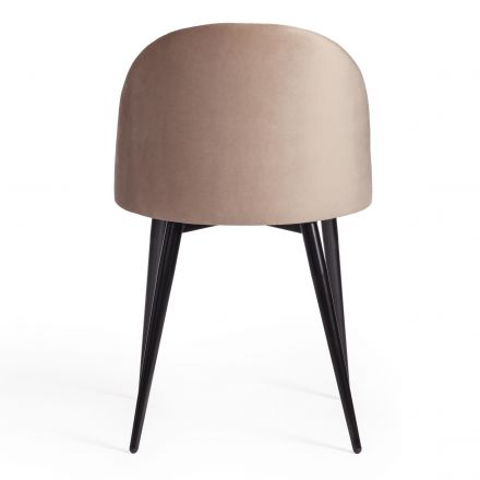 Стул Tetchair MONRO (mod. 710), ткань/металл, 56х51х80 см, высота до сиденья 47 см, бежевый barkhat 5/черный