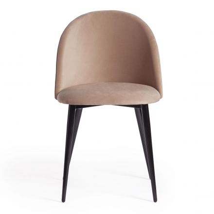 Стул Tetchair MONRO (mod. 710), ткань/металл, 56х51х80 см, высота до сиденья 47 см, бежевый barkhat 5/черный