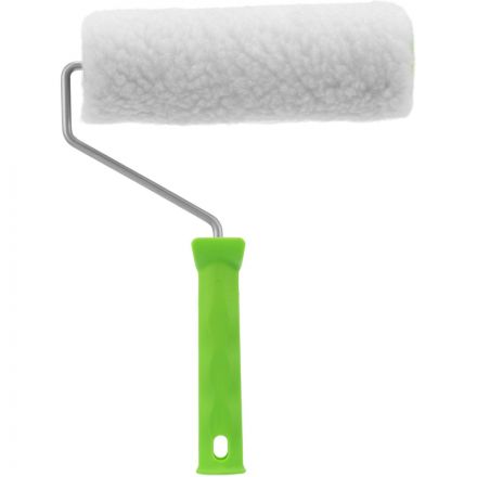 Валик с ручкой Сибртех 200 мм натуральный мех ворс 12 мм Валик с ручкой Сибртех 200 мм натуральный мех ворс 12 мм