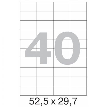 Этикетки самоклеящиеся ProMega label basic 52.5х29.7 мм 40 штук на листе белые (100 листов в упаковке)
