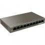 Коммутатор Tenda TEF1110P-8-102W 10/100 Мбит/с + 2 Гбит с 8 портами PoE