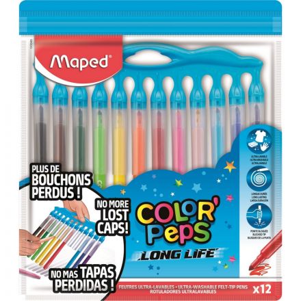 Фломастеры Maped Colorpeps long life 12 цветов
