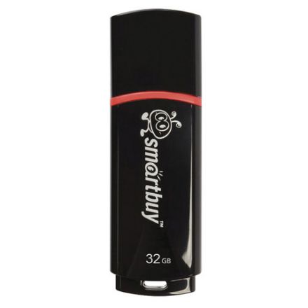 Флеш-диск 32 GB, SMARTBUY Crown, USB 2.0, черный, SB32GBCRW-K Флеш-диск 32 GB, SMARTBUY Crown, USB 2.0, черный, SB32GBCRW-K