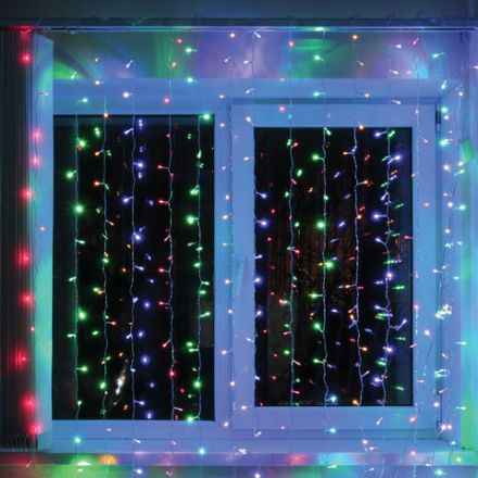 Электрогирлянда-занавес комнатная "Штора" 2х2 м, 304 LED, мультицветная, 220 V, контроллер, ЗОЛОТАЯ СКАЗКА, 591105 Электрогирлянда-занавес комнатная "Штора" 2х2 м, 304 LED, мультицветная, 220 V, контроллер, ЗОЛОТАЯ СКАЗКА, 591105