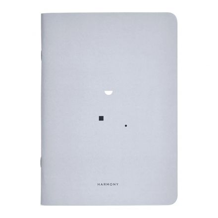Бизнес-тетрадь А5, 40л. клетка, скрепка, 150х210мм Minimalism серый N2506