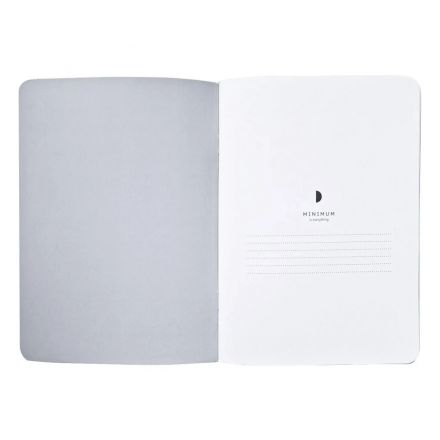 Бизнес-тетрадь А5, 40л. клетка, скрепка, 150х210мм Minimalism серый N2506