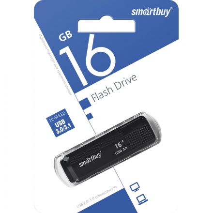 Флеш-память Smartbuy 16GB Dock Black 3.0(SB16GBDK-K3)