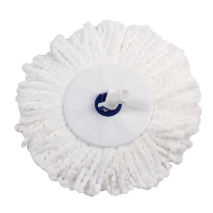 Швабра с отжимом и ведром 18л/8л, центрифуга, отжим педалью, 2 флаундера/насадки круглый и прямоугольный, бело-синий, LAIMA 603625