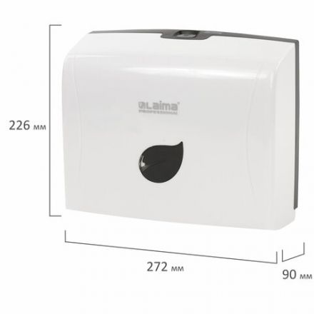 Диспенсер для полотенец LAIMA PROFESSIONAL ECO (Система H2), Z-сложения, белый, ABS-пластик, 606547 Диспенсер для полотенец LAIMA PROFESSIONAL ECO (Система H2), Z-сложения, белый, ABS-пластик, 606547