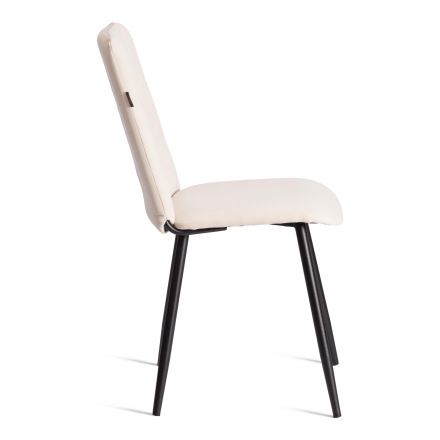 Стул обеденный Asti (2 шт. в упаковке) TREND, велюр, молочный/черный, 4 Стул обеденный Asti (2 шт. в упаковке) TREND, велюр, молочный/черный, 4