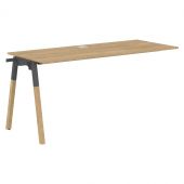 Стол приставной FIST 1567 Дуб Гамильтон/Черный графит-Бук 1580х670х733 FORTA Стол приставной FIST 1567 Дуб Гамильтон/Черный графит-Бук 1580х670х733 FORTA