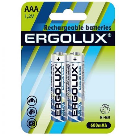 Аккумулятор Ergolux AAA-600mAh Ni-Mh 2шт/бл(NHAAA600BL2,1.2В)(12977) Аккумулятор Ergolux AAA-600mAh Ni-Mh 2шт/бл(NHAAA600BL2,1.2В)(12977)