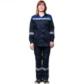 Костюм рабочий летний жен. л20-КБР син/вас (р.60-62) 170-176