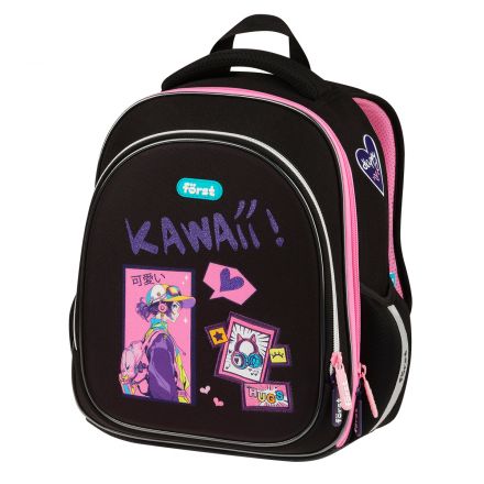 Ранец Först F-Light "Kawaii" 36*27*15см, 2 отделения, 2 кармана, анатомическая спинка Ранец Först F-Light "Kawaii" 36*27*15см, 2 отделения, 2 кармана, анатомическая спинка