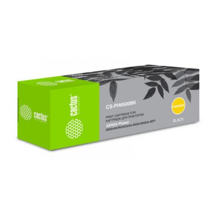 Картридж лазерный CACTUS (CS-PH6500BK) для XEROX Phaser 6500/WC6505, черный, ресурс 3000 стр. Картридж лазерный CACTUS (CS-PH6500BK) для XEROX Phaser 6500/WC6505, черный, ресурс 3000 стр.