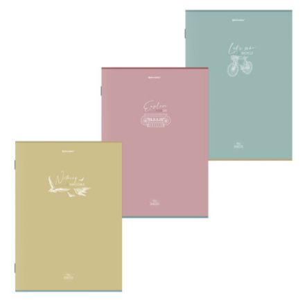 Тетрадь А4, 96 л., BRAUBERG, скоба, клетка, глянцевый лак, "Pastel", (микс в спайке), 405323 Тетрадь А4, 96 л., BRAUBERG, скоба, клетка, глянцевый лак, "Pastel", (микс в спайке), 405323