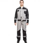 Костюм рабочий летний муж  л21-КБР сер/черн (40-42)170-176 (серия Л)