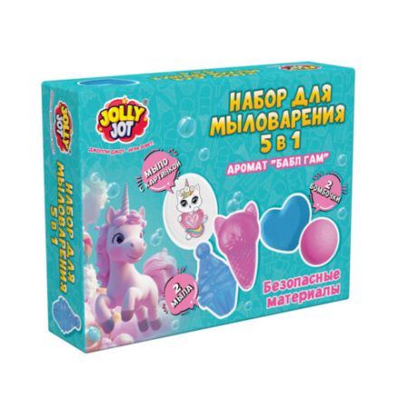 Мыло, набор для мыловарения 5 в 1, 2 мыла, 1 мыло-картинка, 2 бомбочки, JOLLY JOT (ДЖОЛЛИ ДЖОТ), 665985