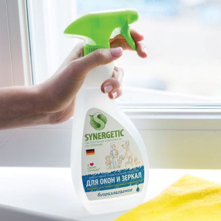 Средство для мытья стекол и зеркал с антибактериальным эффектом 500 мл SYNERGETIC, биоразлагаемое, распылитель, 39027, 107052 Средство для мытья стекол и зеркал с антибактериальным эффектом 500 мл SYNERGETIC, биоразлагаемое, распылитель, 39027, 107052