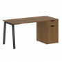 Home Office Стол письменный VR.SP-3-158.1.A Орех/Антрацит металл 1580*720*750