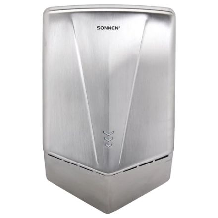 Сушилка для рук ВЫСОКОСКОРОСТНАЯ АНТИВАНДАЛЬНАЯ SONNEN K2022A, 1300 Вт, 150 м/с, IPX1, 72 дБ, нержавеющая сталь, 607191 Сушилка для рук ВЫСОКОСКОРОСТНАЯ АНТИВАНДАЛЬНАЯ SONNEN K2022A, 1300 Вт, 150 м/с, IPX1, 72 дБ, нержавеющая сталь, 607191