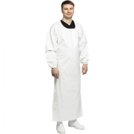 Фартук с рукавами Робин 2 полиуретановый цв.белый (размер: универсальный)