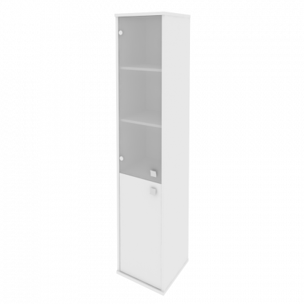 Style Шкаф высокий узкий левый Л.СУ-1.2 (L) Белый 412*410*1980