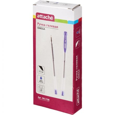 Ручка гелевая неавтомат. Attache синий стерж., 0,5мм Ручка гелевая неавтомат. Attache синий стерж., 0,5мм