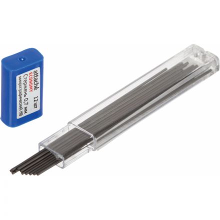 Стержень микрографический 0,7 Attache Economy HB 12 грифелей Стержень микрографический 0,7 Attache Economy HB 12 грифелей