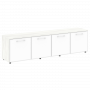 Yalta Тумба модульная LT.TS-4.6 white Снежная патина/Стекло white 2188*450*580