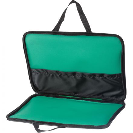 Папка-портфель А4 ручка из тесьмы зеленый/1Ш421_6265