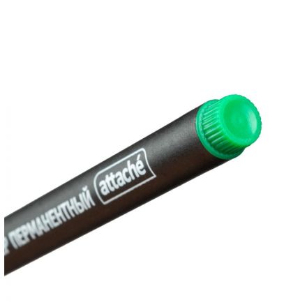 Маркер перманентный Attache зеленый (толщина линии 1 мм) Маркер перманентный Attache зеленый (толщина линии 1 мм)