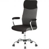 Кресло BN_Sp_EChair-590 TC ткань черный/серый, хром Кресло BN_Sp_EChair-590 TC ткань черный/серый, хром