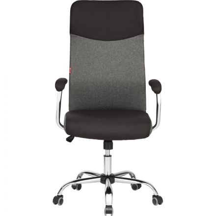 Кресло BN_Sp_EChair-590 TC ткань черный/серый, хром Кресло BN_Sp_EChair-590 TC ткань черный/серый, хром